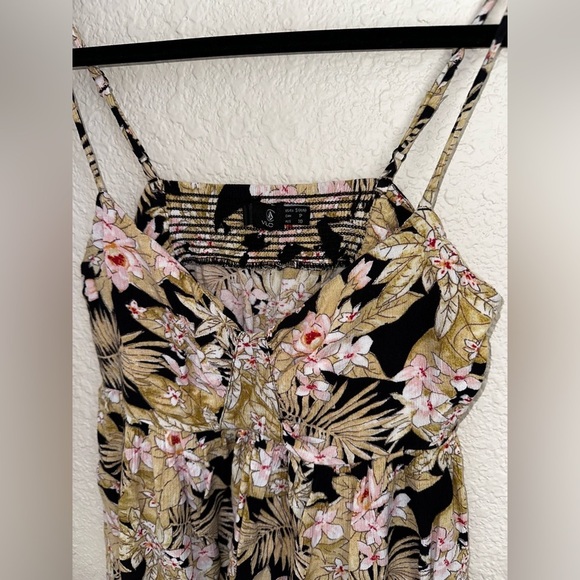 Volcom cotton floral babydoll dress mini - Picture 4 of 5